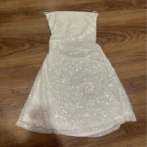 White sequin dress